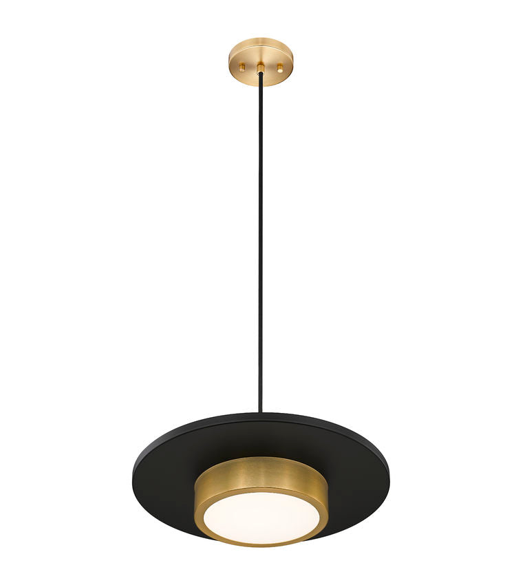 Ludo 16" Modern LED Pendant Light in Black, White, Brushed Nickel or Brass