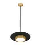 Ludo 16" Modern LED Pendant Light in Black, White, Brushed Nickel or Brass