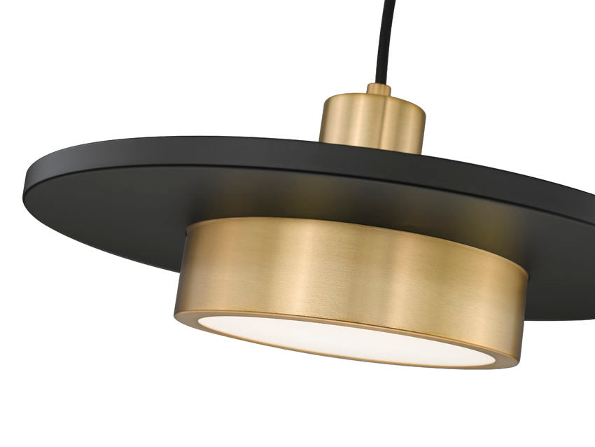 Ludo 16" Modern LED Pendant Light in Black, White, Brushed Nickel or Brass