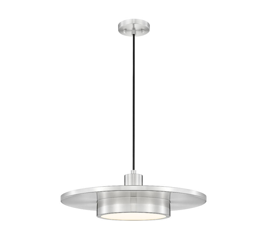 Ludo 20" Modern LED Pendant Light in Black, White, Brushed Nickel or Brass