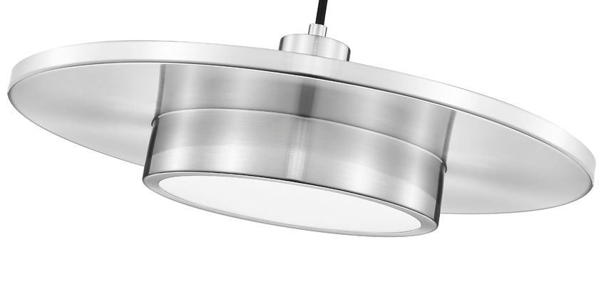 Ludo 20" Modern LED Pendant Light in Black, White, Brushed Nickel or Brass
