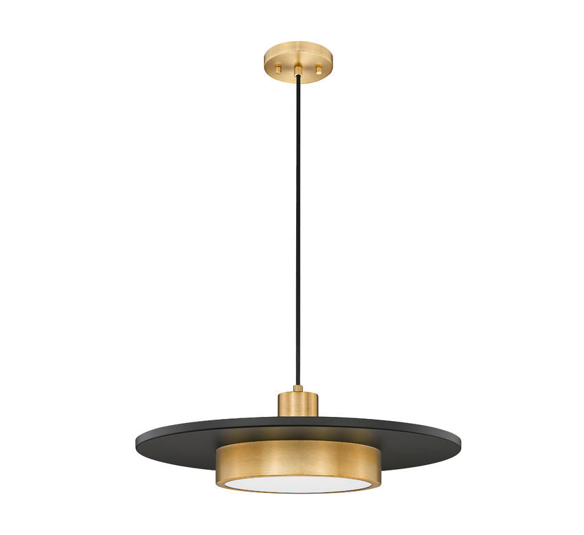 Ludo 20" Modern LED Pendant Light in Black, White, Brushed Nickel or Brass
