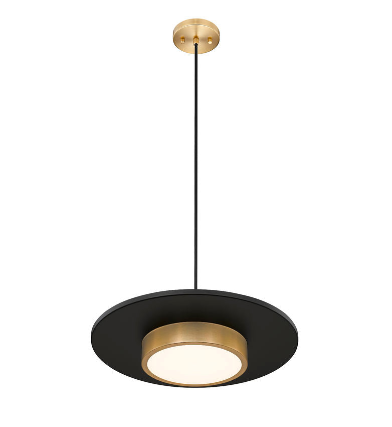 Ludo 20" Modern LED Pendant Light in Black, White, Brushed Nickel or Brass