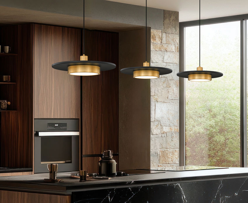 Ludo 20" Modern LED Pendant Light in Black, White, Brushed Nickel or Brass