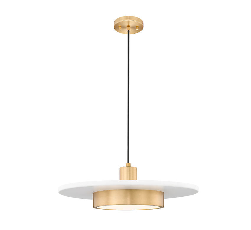 Ludo 20" Modern LED Pendant Light in Black, White, Brushed Nickel or Brass