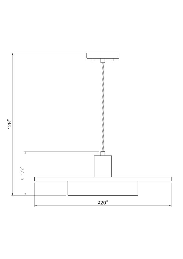 Ludo 20" Modern LED Pendant Light in Black, White, Brushed Nickel or Brass
