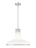 Reznor 16" Vintage-Style Fluted Glass Pendant in Matte Black, Brushed Nickel, and Modern Gold - Midcentury Lighting by Practical Props