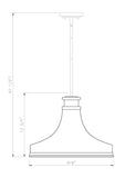 Reznor 16" Vintage-Style Fluted Glass Pendant in Matte Black, Brushed Nickel, and Modern Gold - Midcentury Lighting by Practical Props
