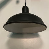 Modern China Hat Industrial Handing Pendant Lights in Matte Black