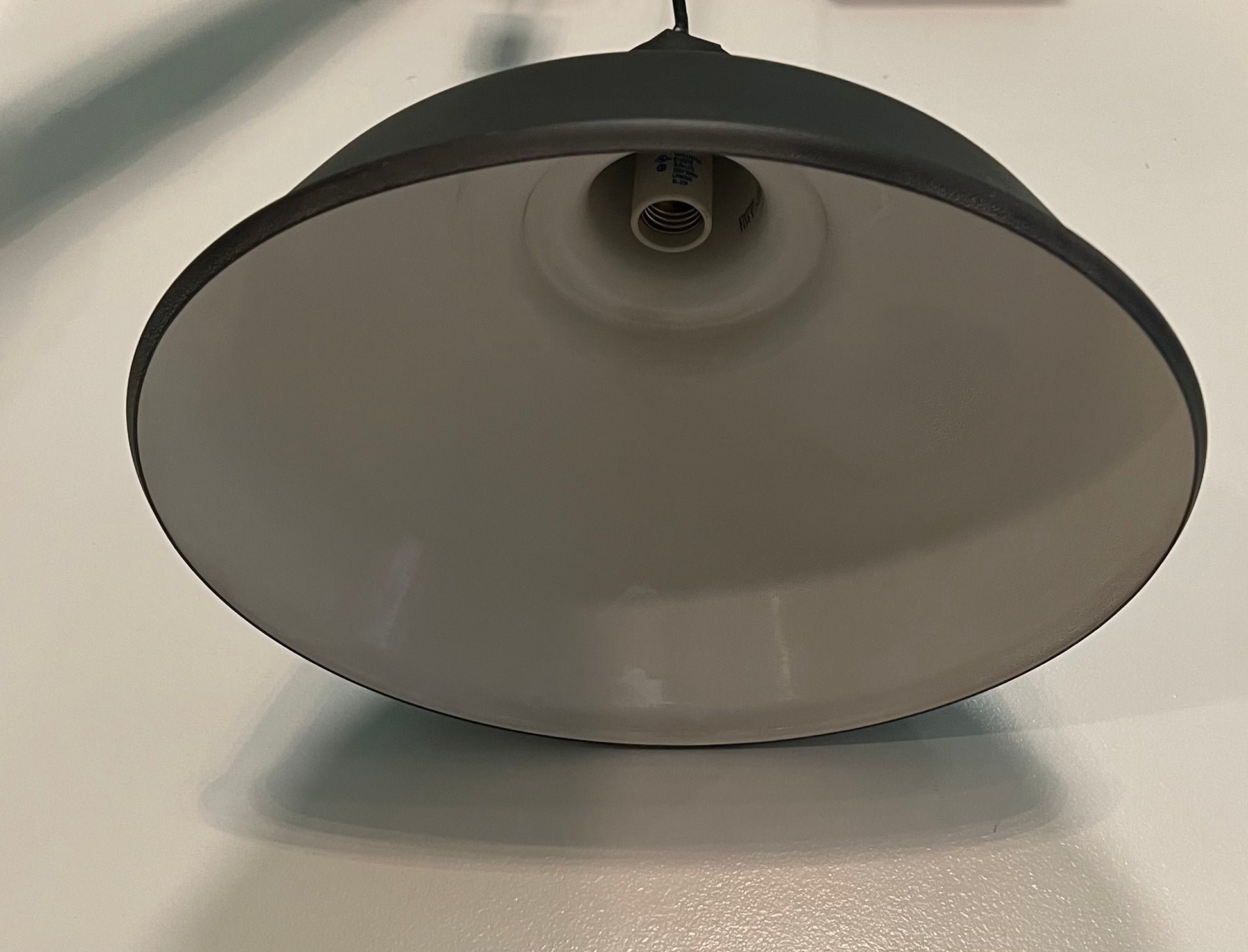 Modern China Hat Industrial Handing Pendant Lights in Matte Black