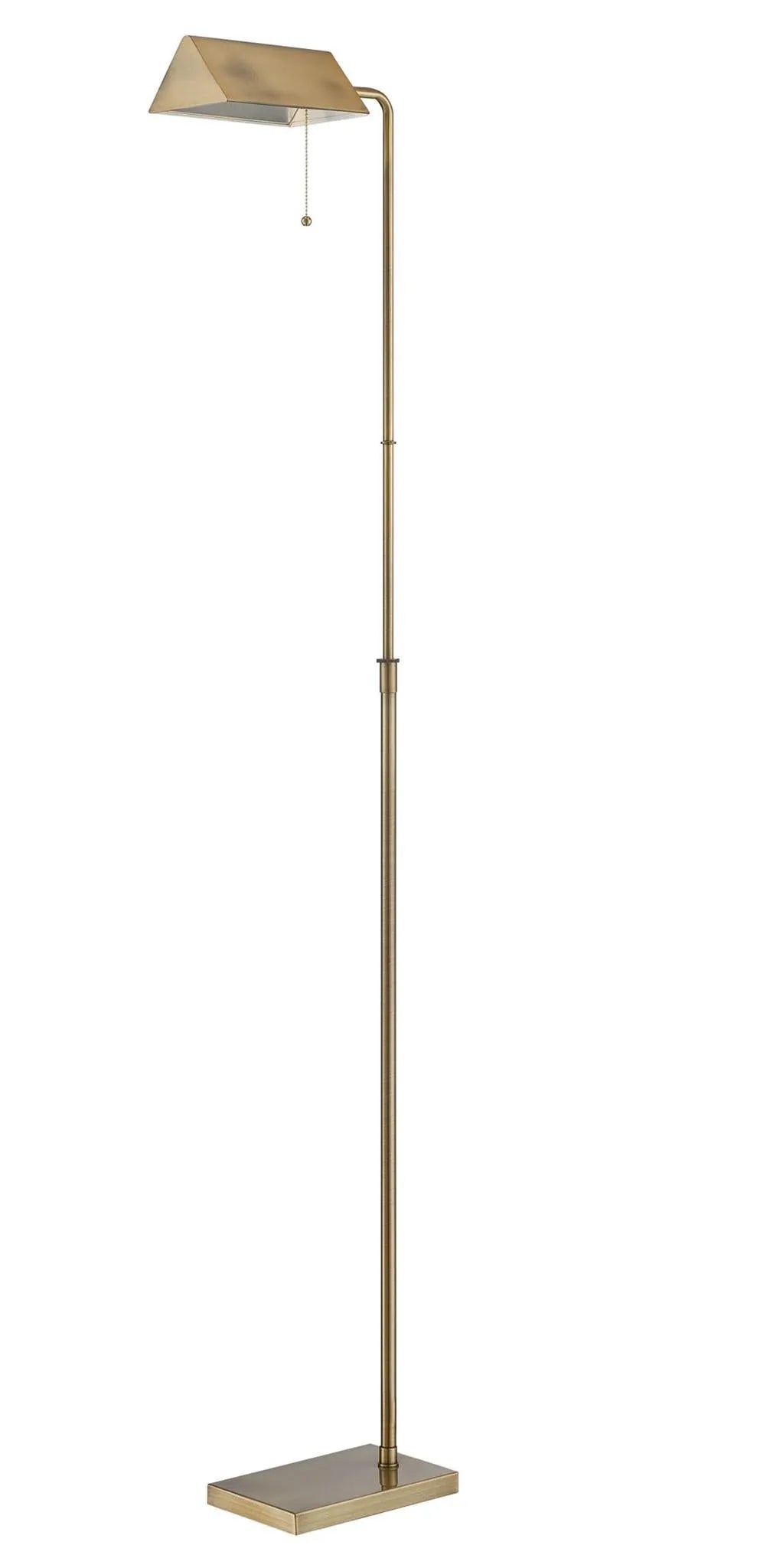 Wayland Brushed Brass Vintage Task or Reading Floor Lamp