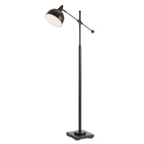Cupola Adjustable Task Light Floor Lamp in Bronze or Satin Nickel by Lite Source