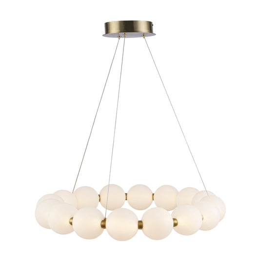 Ellington 16-Light LED Globe Chandelier in Matte Black or Brushed Brass - Practical Props