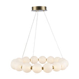 Ellington 16-Light LED Globe Chandelier in Matte Black or Brushed Brass - Practical Props