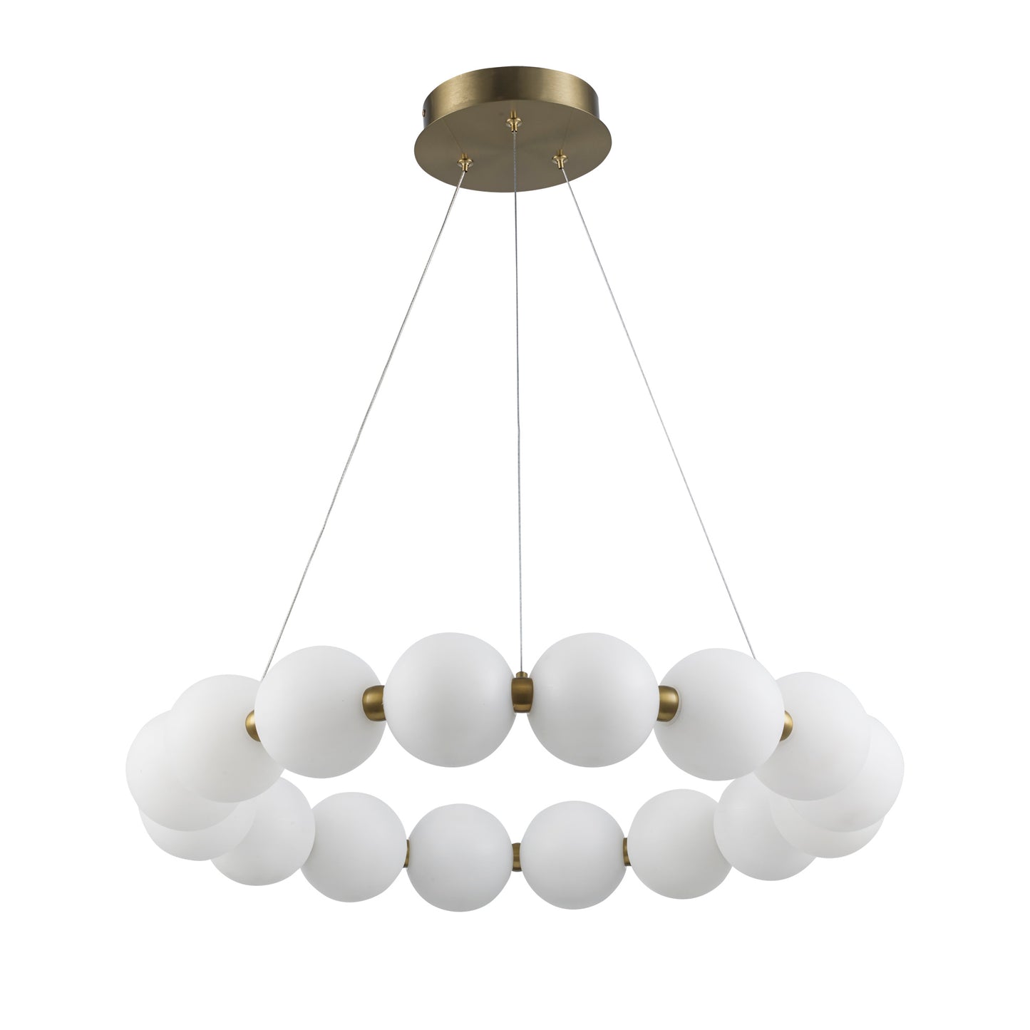 Ellington 16-Light LED Globe Chandelier in Matte Black or Brushed Brass - Practical Props
