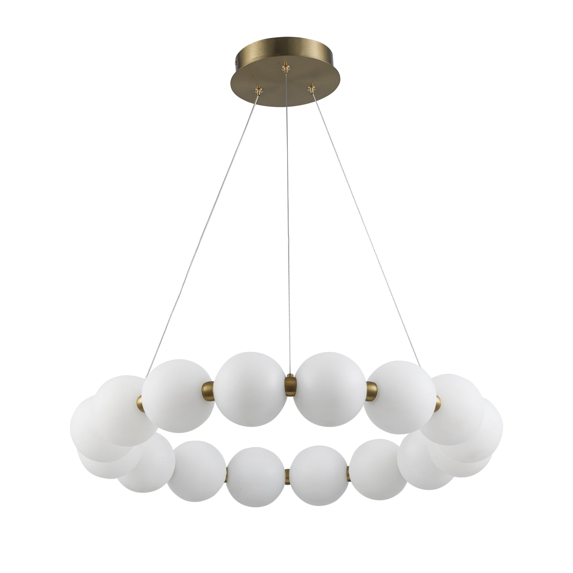 Ellington 16-Light LED Globe Chandelier in Matte Black or Brushed Brass - Practical Props