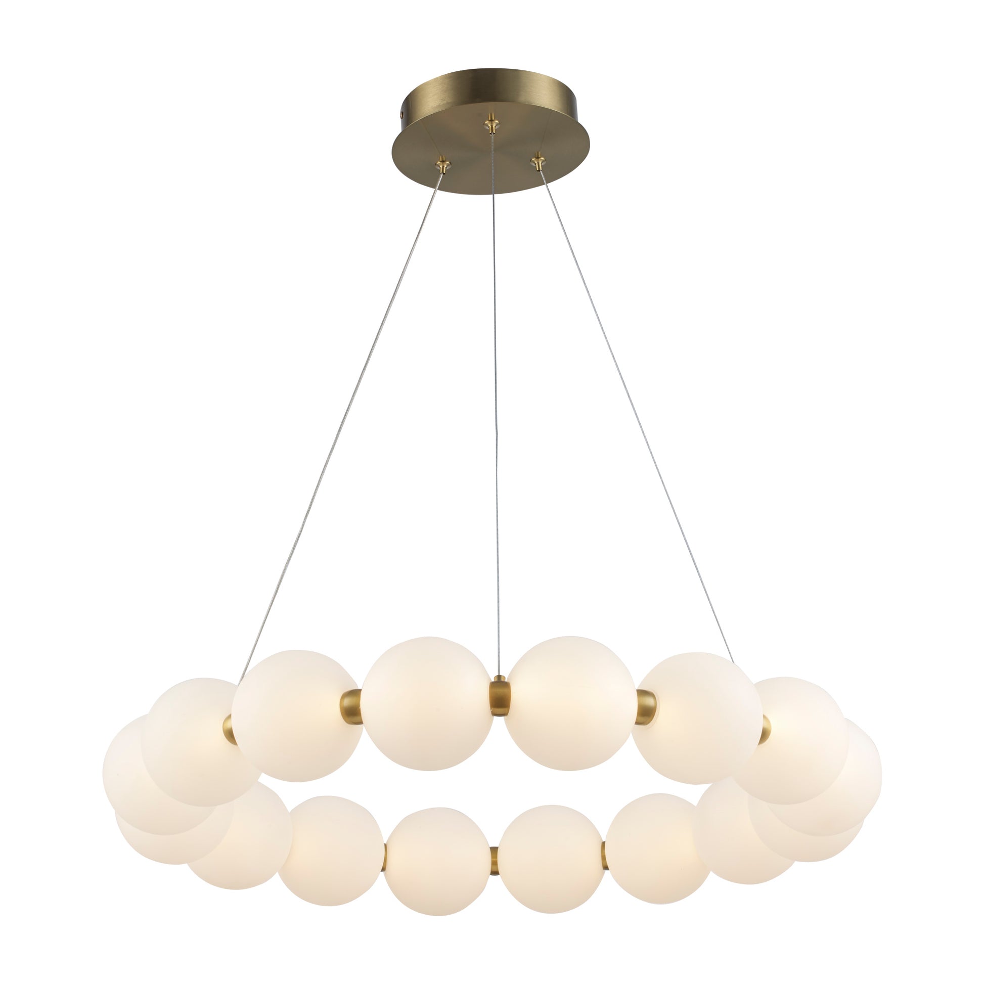 Ellington 16-Light LED Globe Chandelier in Matte Black or Brushed Brass - Practical Props