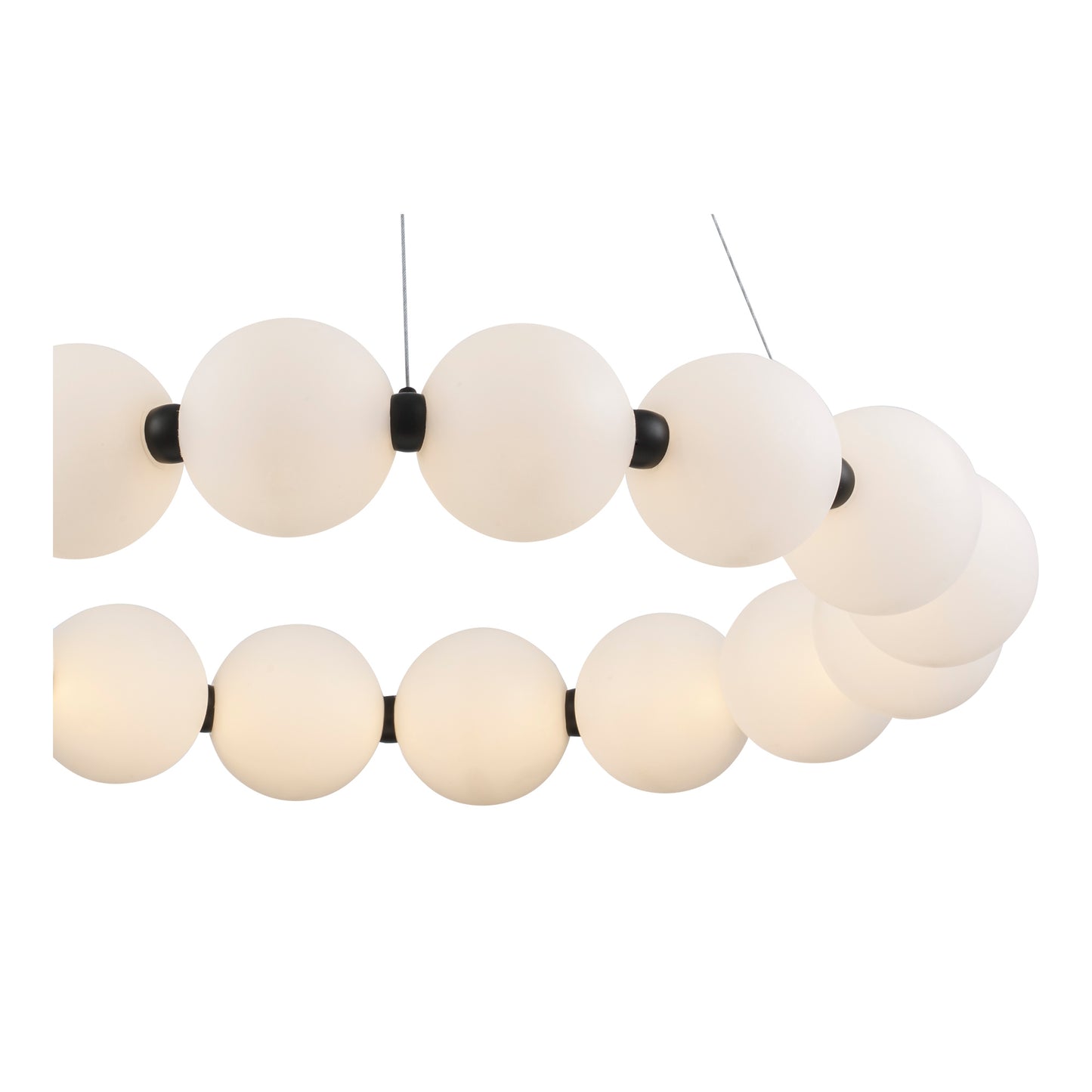 Ellington 16-Light LED Globe Chandelier in Matte Black or Brushed Brass - Practical Props