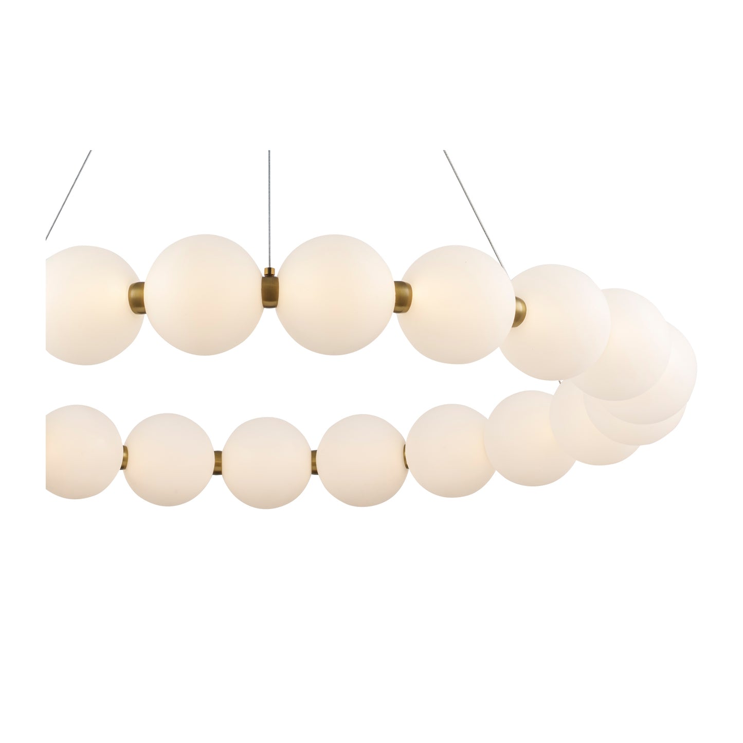 Ellington 33" 21-Light LED Globe Chandelier in Matte Black or Brushed Brass - Practical Props