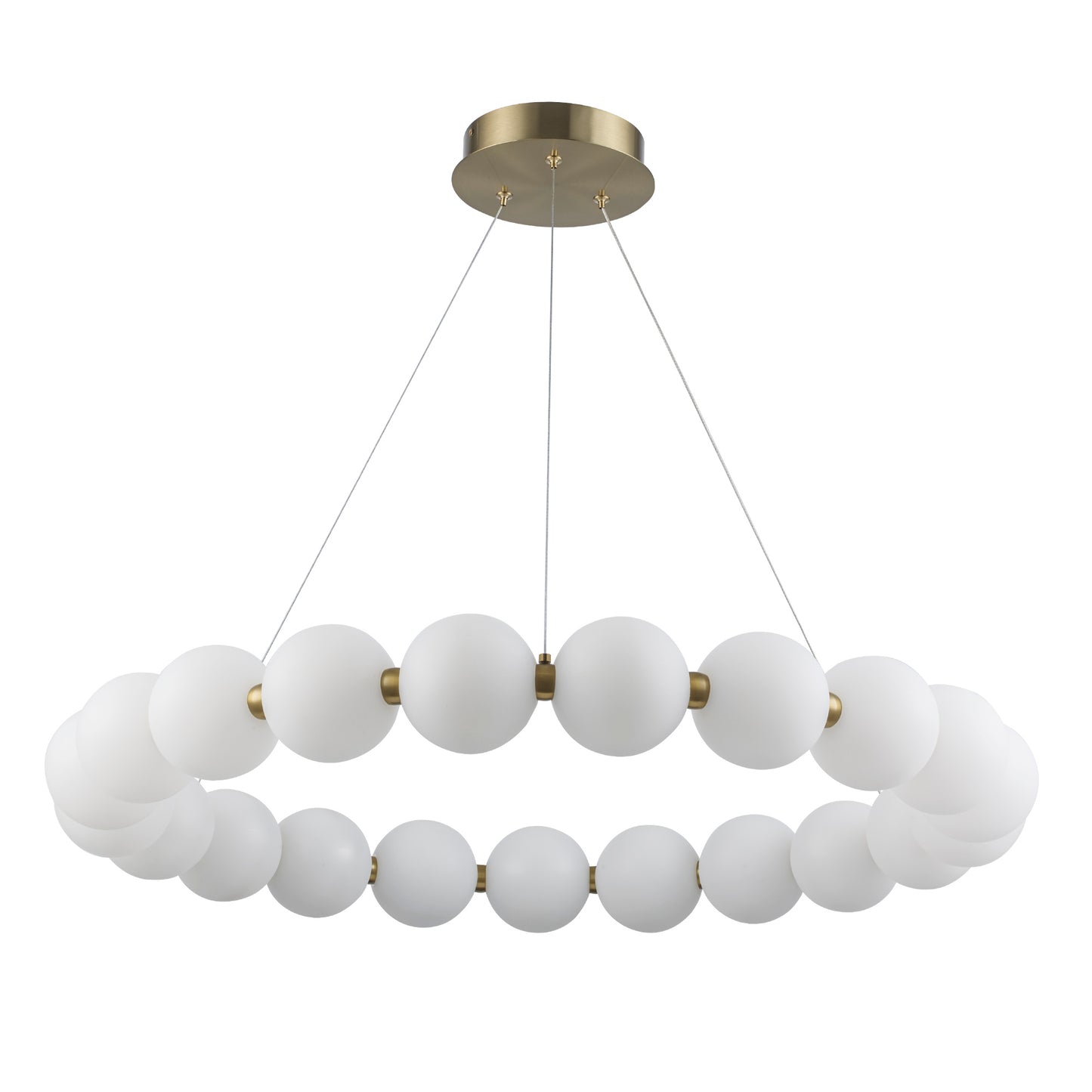 Ellington 33" 21-Light LED Globe Chandelier in Matte Black or Brushed Brass - Practical Props