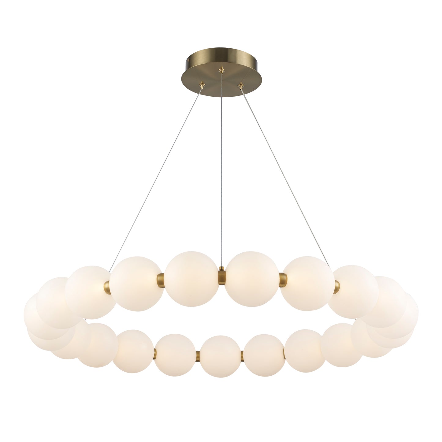 Ellington 33" 21-Light LED Globe Chandelier in Matte Black or Brushed Brass - Practical Props