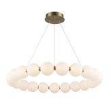 Ellington 33" 21-Light LED Globe Chandelier in Matte Black or Brushed Brass - Practical Props