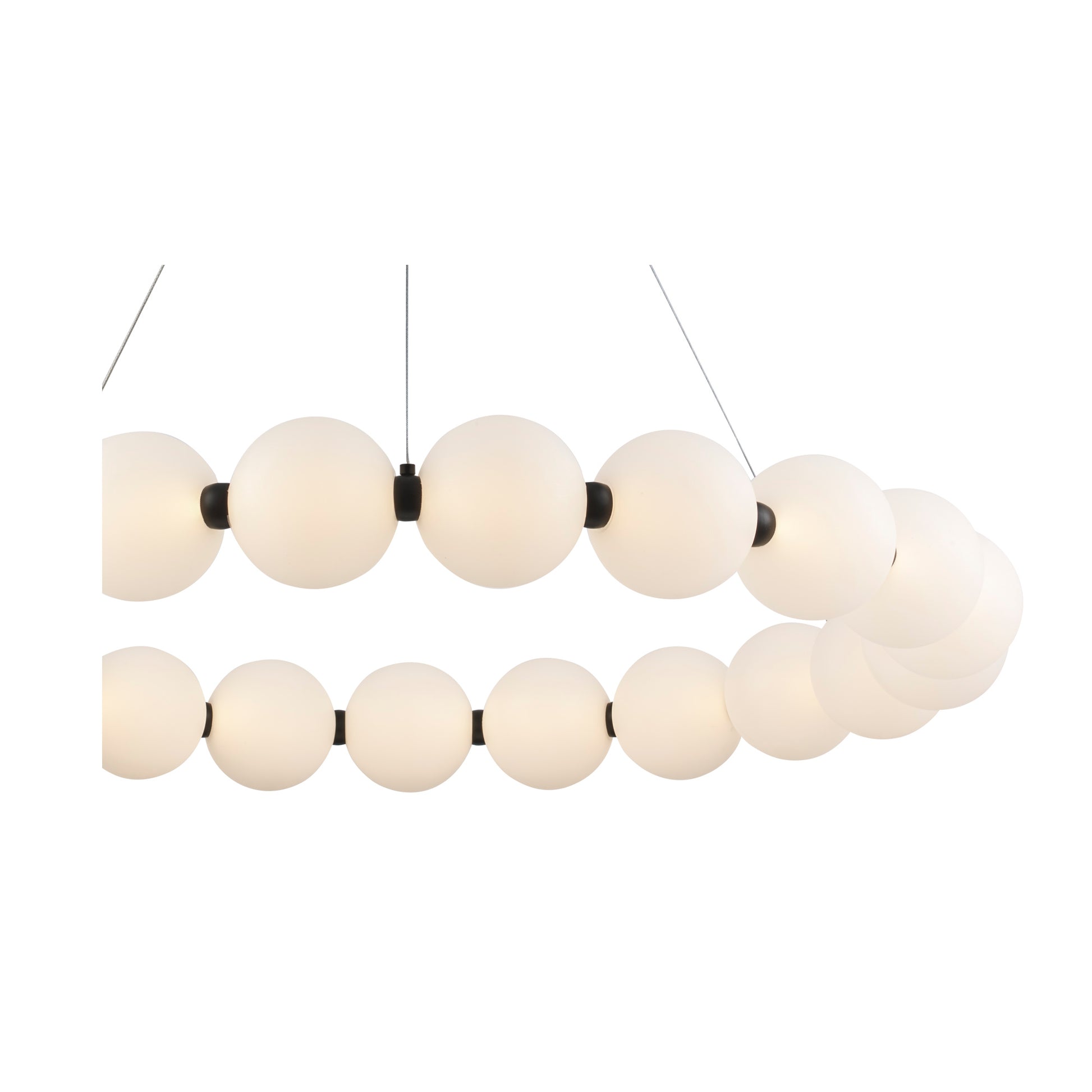 Ellington 33" 21-Light LED Globe Chandelier in Matte Black or Brushed Brass - Practical Props
