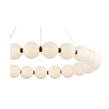 Ellington 33" 21-Light LED Globe Chandelier in Matte Black or Brushed Brass - Practical Props