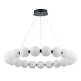 Ellington 33" 21-Light LED Globe Chandelier in Matte Black or Brushed Brass - Practical Props