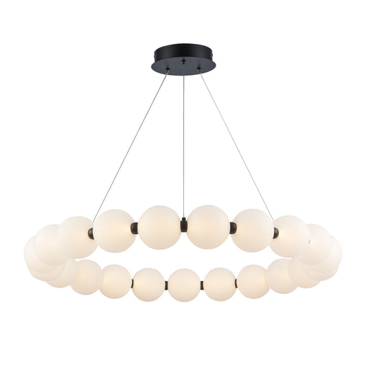 Ellington 33" 21-Light LED Globe Chandelier in Matte Black or Brushed Brass - Practical Props