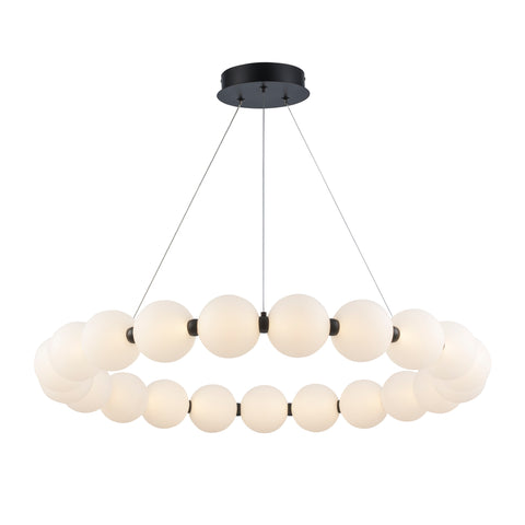 Ellington 33" 21-Light LED Globe Chandelier in Matte Black or Brushed Brass - Practical Props