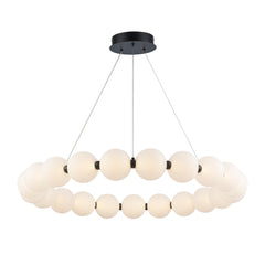 Ellington 33" 21-Light LED Globe Chandelier in Matte Black or Brushed Brass - Practical Props