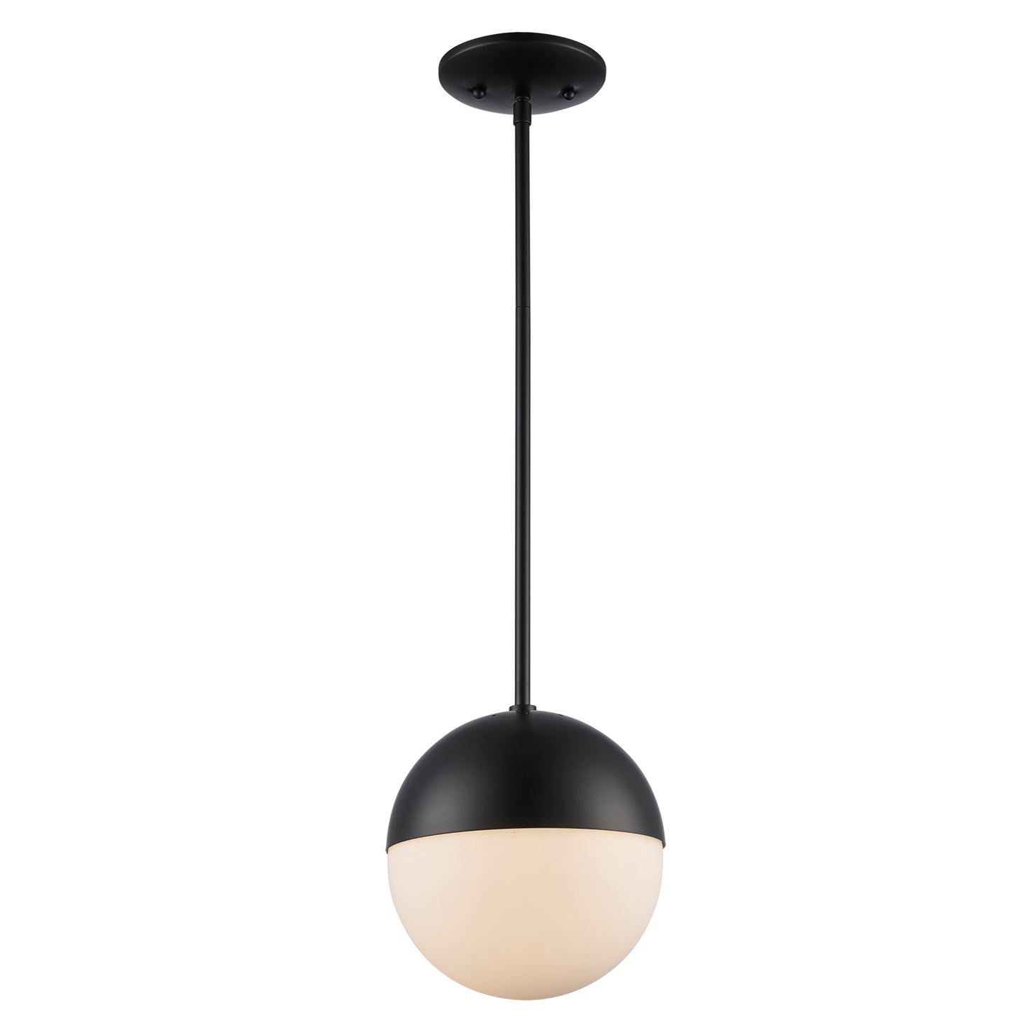 Dahlia Mid Century Modern Glass Globe 1-Light Pendant Fixture