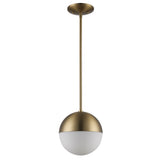 Dahlia Mid Century Modern Glass Globe 1-Light Pendant Fixture