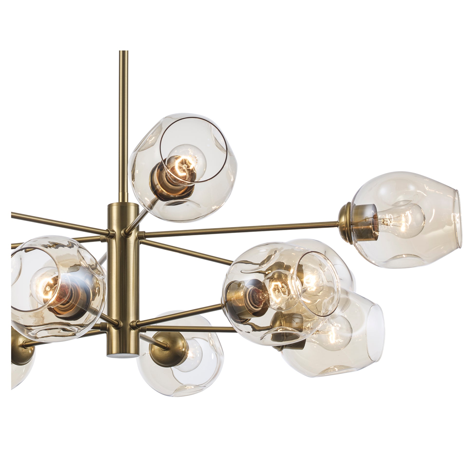Clusters Mid Century Modern 12-Light Sputnik Globe Chandelier 