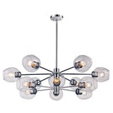 Clusters Mid Century Modern 12-Light Sputnik Globe Chandelier 