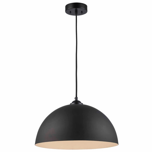 Mercer Modern Metal Dome Downlight Pendant Lamp in Black