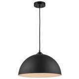 Mercer Modern Metal Dome Downlight Pendant Lamp in Black