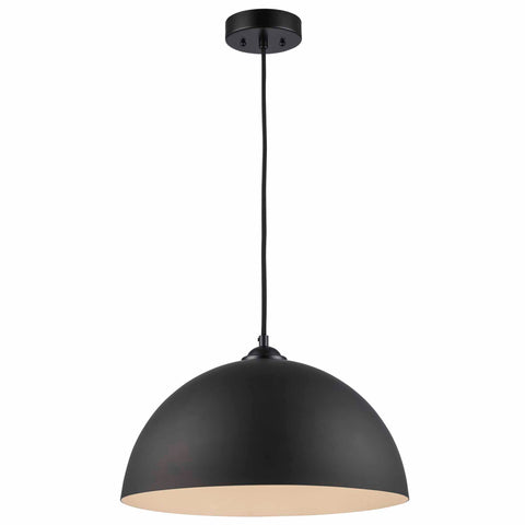 Mercer Modern Metal Dome Downlight Pendant Lamp in Black