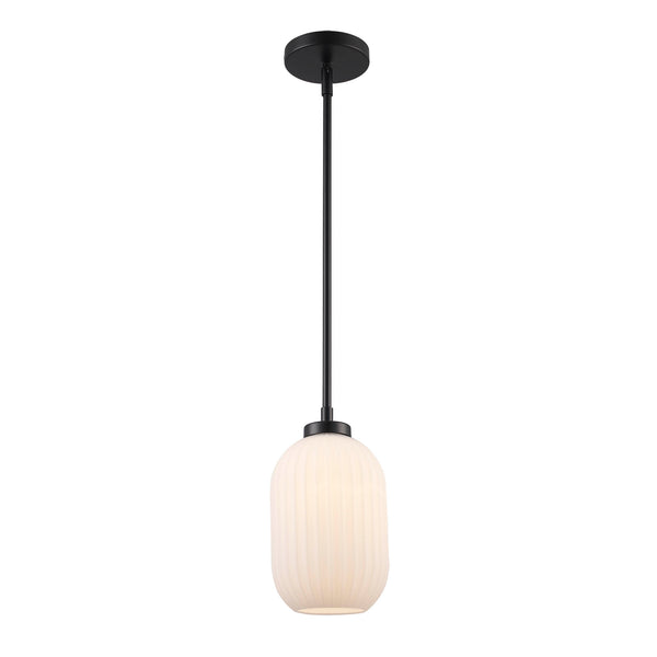 Skyline Small Ribbed Glass Pendant