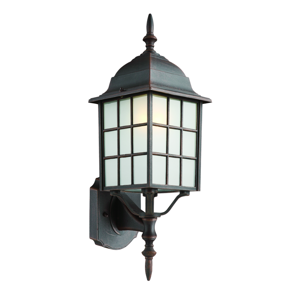 San Gabriel Black & Glass Traditional Outdoor Wall Lantern