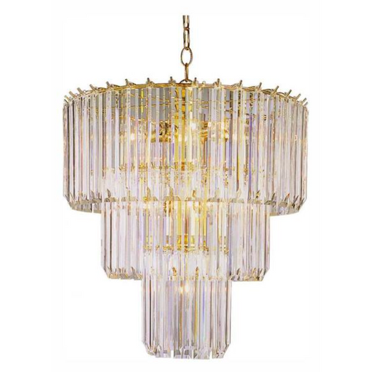 9-Light Tiered Acrylic Chandelier