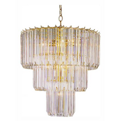 9-Light Tiered Acrylic Chandelier