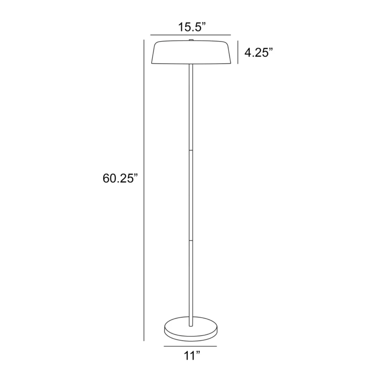 Hakan Modern Black or White MCM Floor Lamp by Lite Source