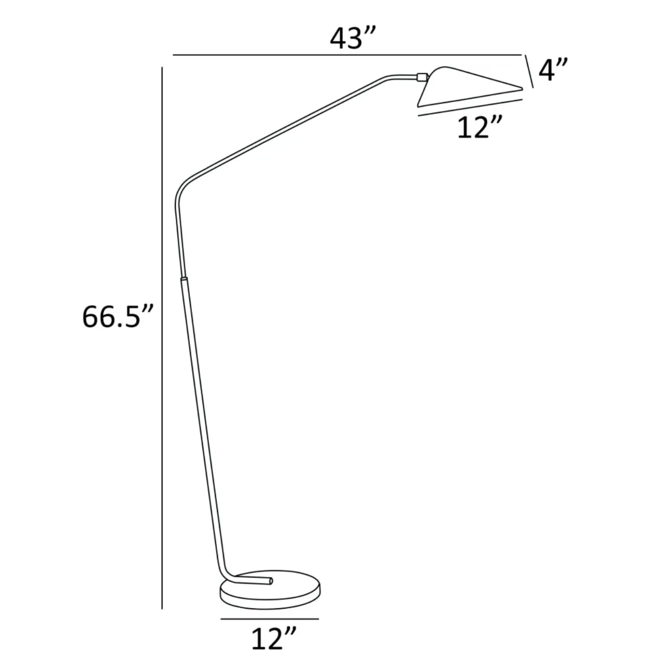 Jerome Modern Black and Gold Arc Floor Lamp by Lite Source