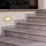 Dimmable LED Modern Oval Outdoor Wall Lantern - Exterior Bulkhead Fixture