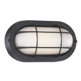 Dimmable LED Modern Oval Outdoor Wall Lantern - Exterior Bulkhead Fixture