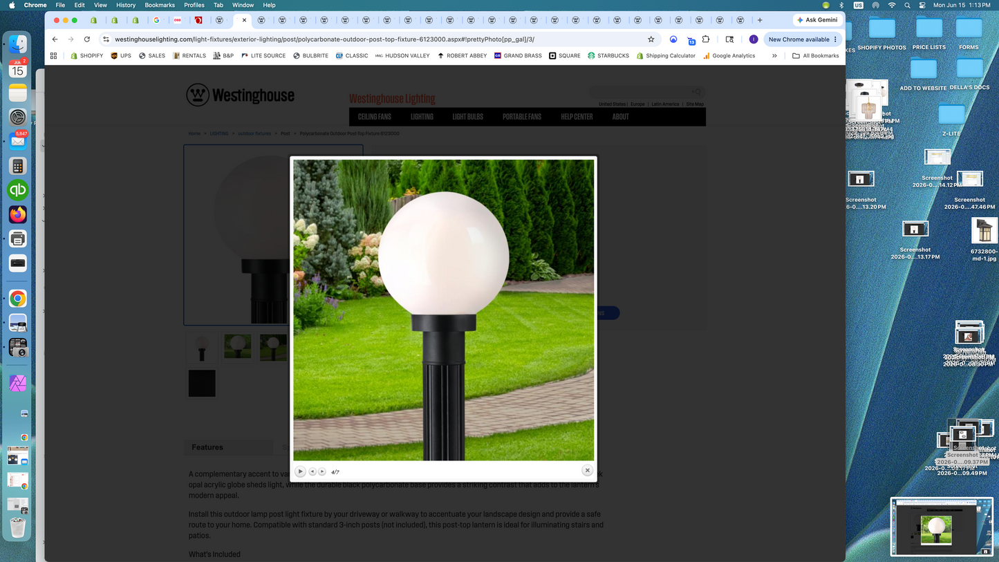 Exterior Post Mount Globe Light