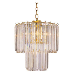 5-Light Tiered Acrylic Chandelier