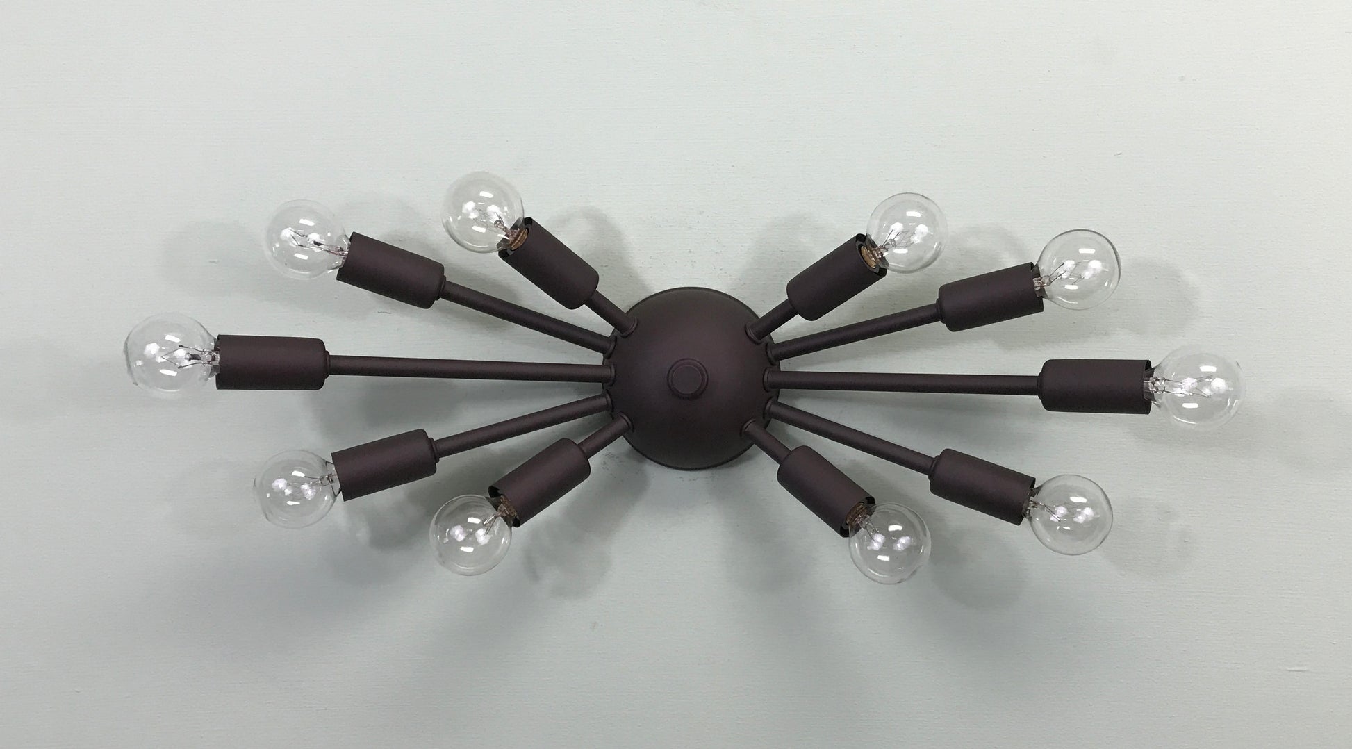 Midcentury Modern Sputnik Wall Sconce Light Rubbed Bronze
